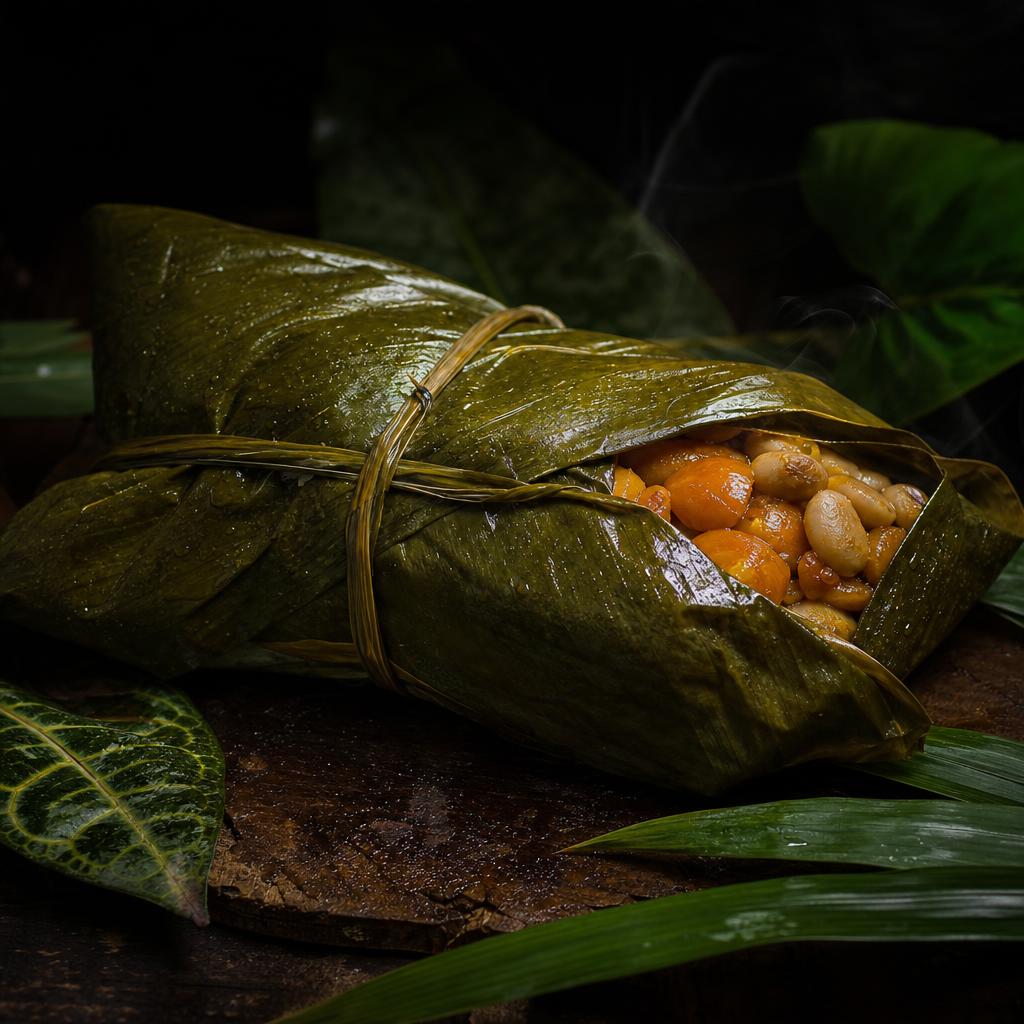 Nalga de vieja rellena de chontaduro y frijol chiclayo
